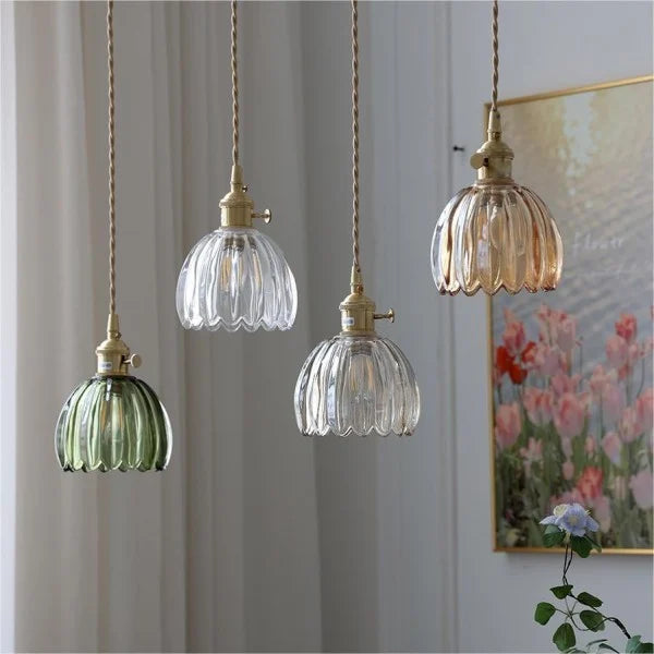 Pendant Light | Fluted Dome Ceiling Lamp