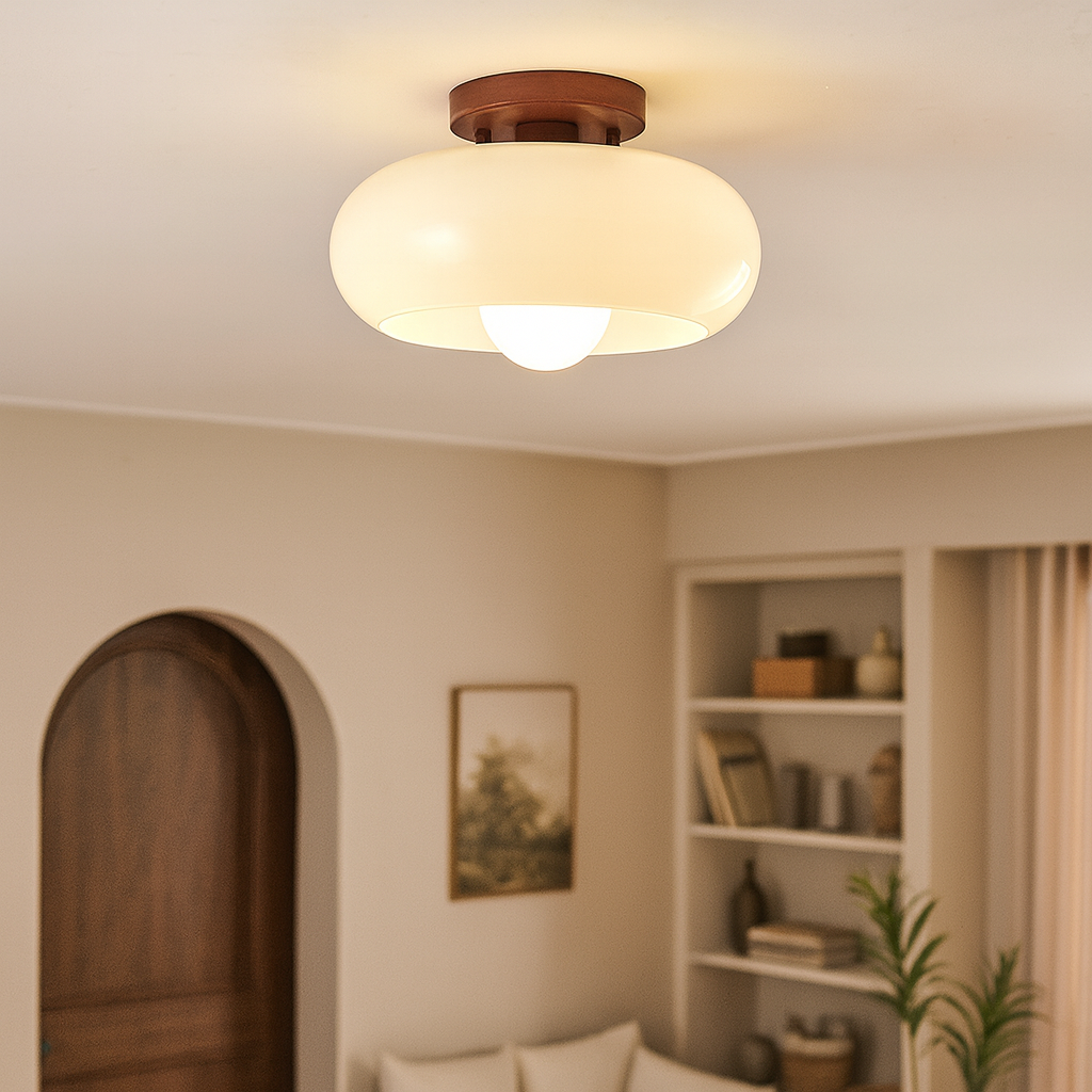 French Bauhaus Ceiling Lights | Minimalist Round Fixture
